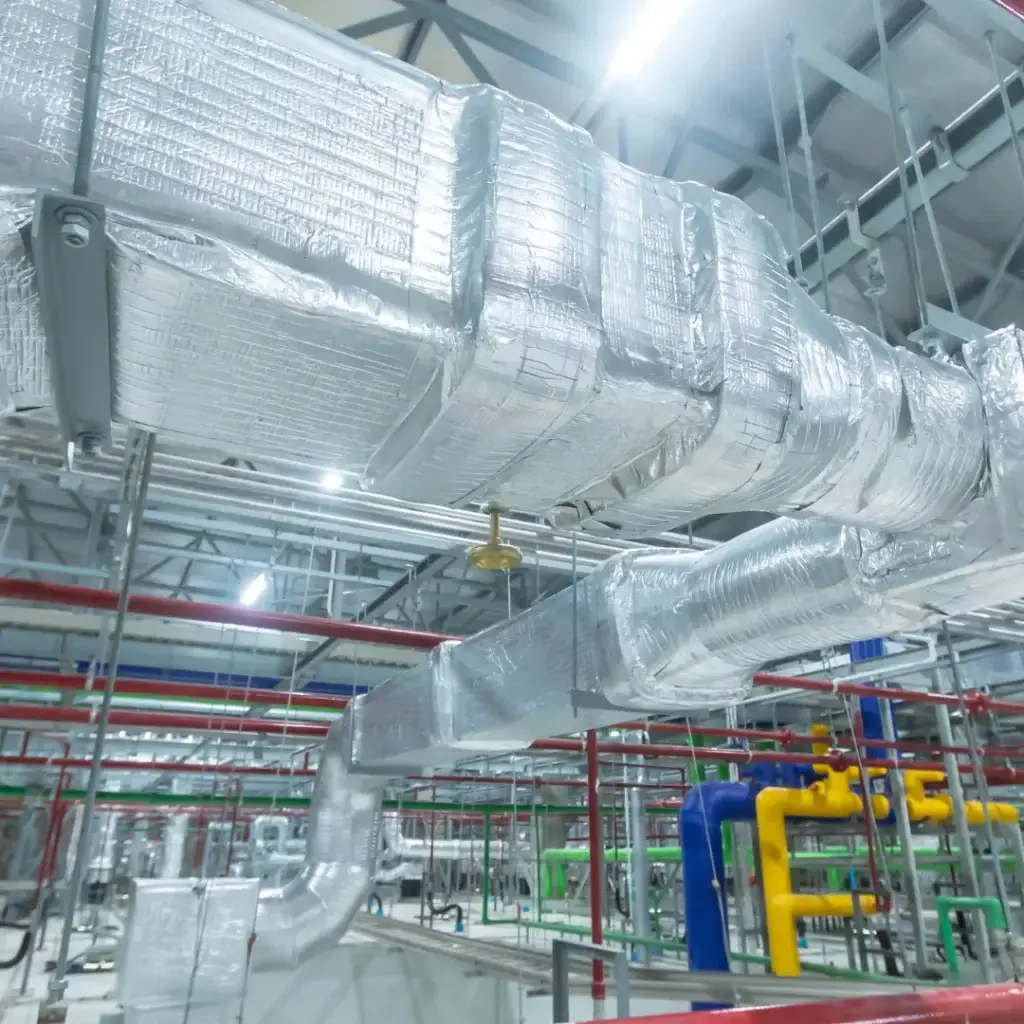 industrial air duct installation